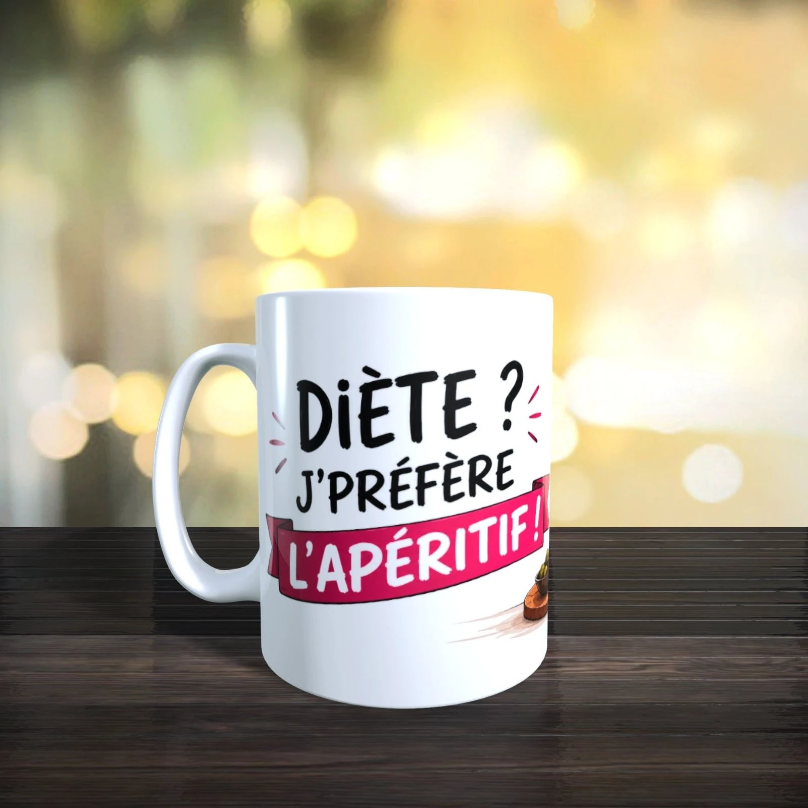 Mug humour,  Diète ? J'prefere l'apéritif !